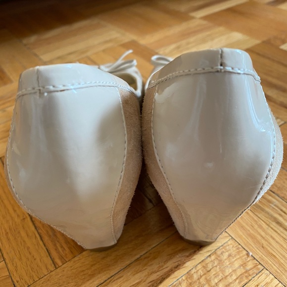 Soulier suède beige compensé - Picture 6 of 9